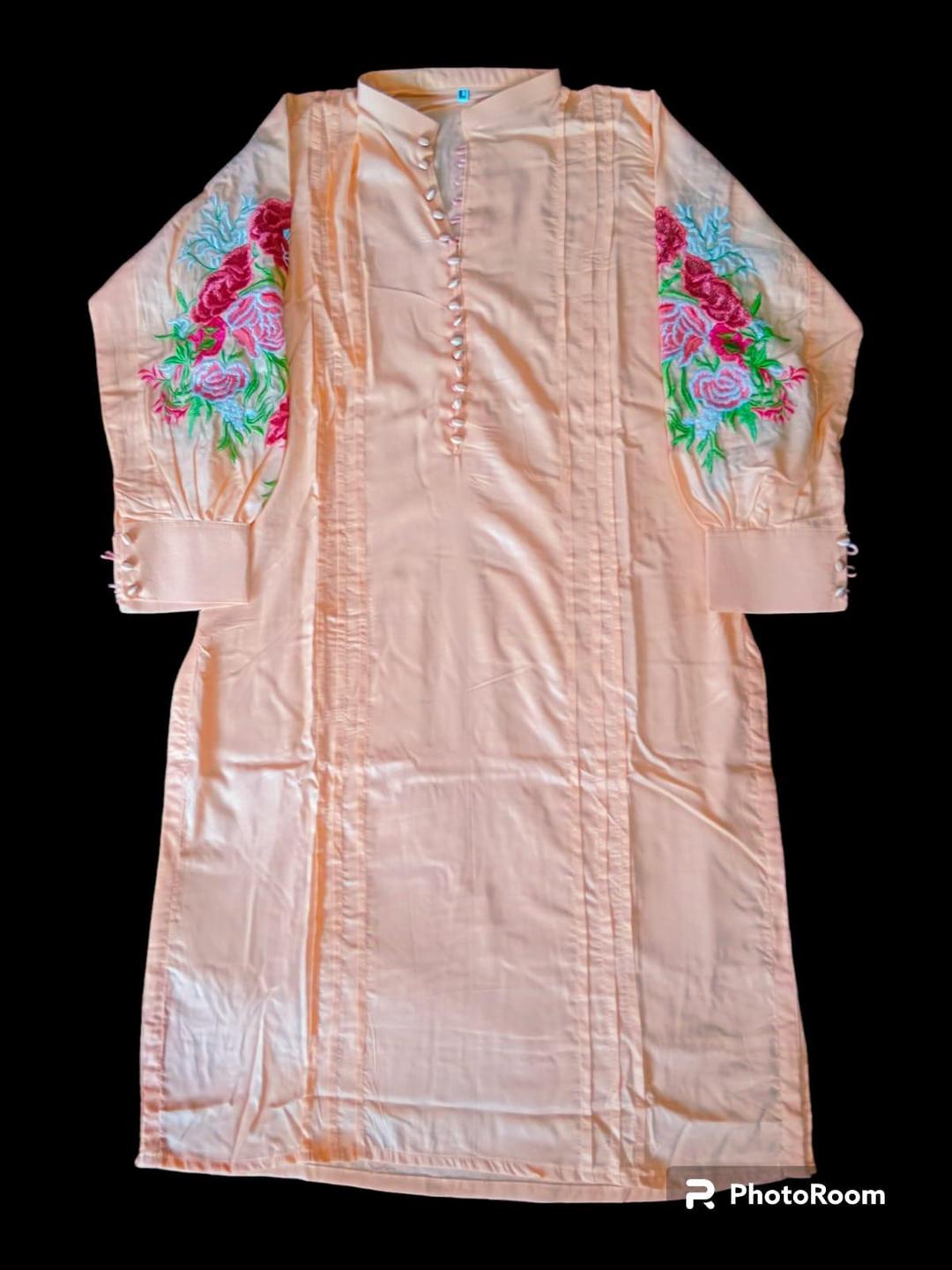 Elegant Embroidered Women's Stitched Shirt And Trouser Set - 2 Pcs