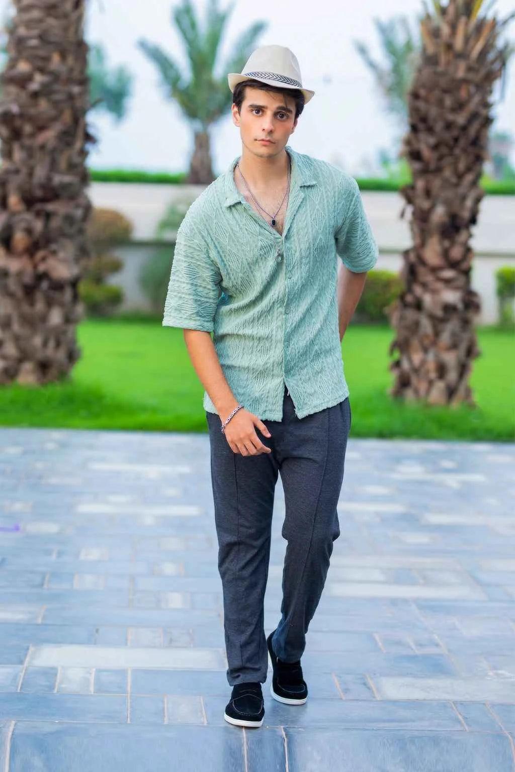 Sea Green Shirt - Classic Style for Timeless Appeal EW-000218