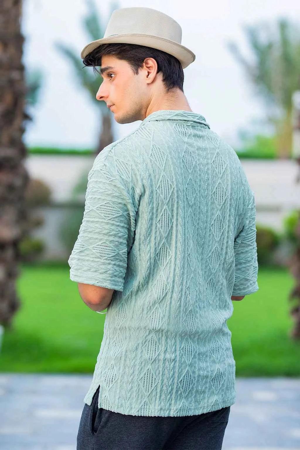 Sea Green Shirt - Classic Style for Timeless Appeal EW-000218