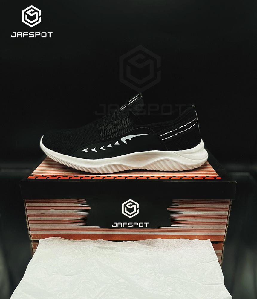 Men's Fashion Tennis White Shoes -JF016, Black