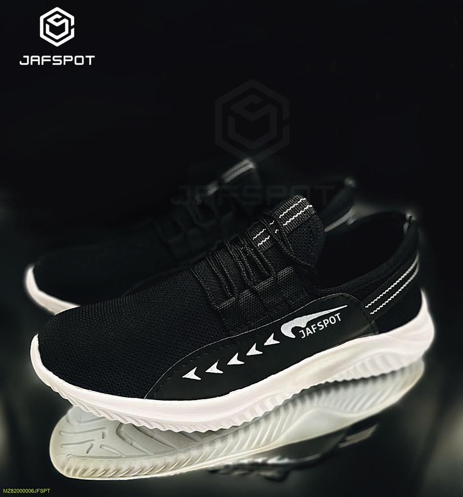 Men's Fashion Tennis White Shoes -JF016, Black